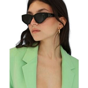 INDY Nolita Cat Eye Sunglasses Reduces Glare RX Ready Polarized Lenses Black